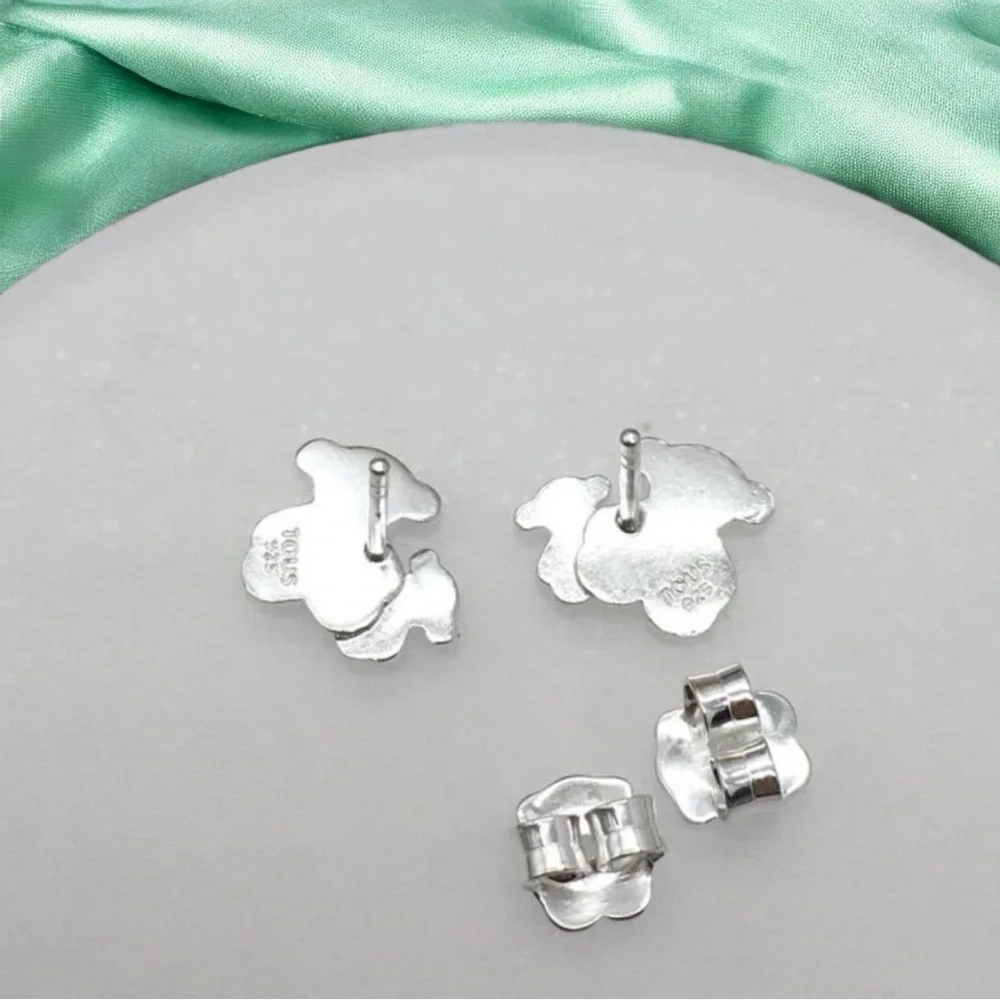 Bear - Earrings sterling silver 925 Push